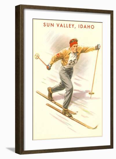 Sun Valley, Idaho, Cross Country Skier-null-Framed Art Print