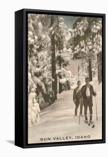 Sun Valley, Idaho, Cross County Skiing and Snow Shoeing-null-Framed Stretched Canvas