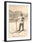 Sun Valley, Idaho, Girl Skiing with Cat-null-Framed Art Print