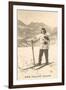 Sun Valley, Idaho, Girl Skiing with Cat-null-Framed Art Print