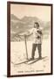 Sun Valley, Idaho, Girl Skiing with Cat-null-Framed Art Print