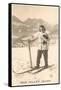 Sun Valley, Idaho, Girl Skiing with Cat-null-Framed Stretched Canvas