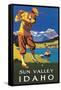 Sun Valley, Idaho, Golfing in Mountains-null-Framed Stretched Canvas