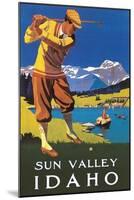 Sun Valley, Idaho, Golfing in Mountains-null-Mounted Art Print