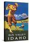 Sun Valley, Idaho, Golfing in Mountains-null-Stretched Canvas