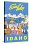 Sun Valley, Idaho, Graphic of Winter Resort Activities-null-Stretched Canvas