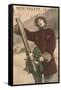 Sun Valley, Idaho, Lady Skier with Leopard Cuffs-null-Framed Stretched Canvas