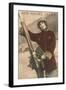 Sun Valley, Idaho, Lady Skier with Leopard Cuffs-null-Framed Art Print