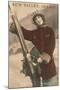 Sun Valley, Idaho, Lady Skier with Leopard Cuffs-null-Mounted Art Print