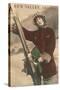 Sun Valley, Idaho, Lady Skier with Leopard Cuffs-null-Stretched Canvas