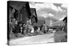 Sun Valley, Idaho - Main Street View of Challenger Inn-Lantern Press-Stretched Canvas