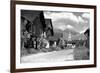 Sun Valley, Idaho - Main Street View of Challenger Inn-Lantern Press-Framed Premium Giclee Print