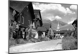 Sun Valley, Idaho - Main Street View of Challenger Inn-Lantern Press-Mounted Art Print