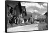 Sun Valley, Idaho - Main Street View of Challenger Inn-Lantern Press-Framed Stretched Canvas