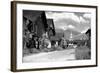 Sun Valley, Idaho - Main Street View of Challenger Inn-Lantern Press-Framed Art Print