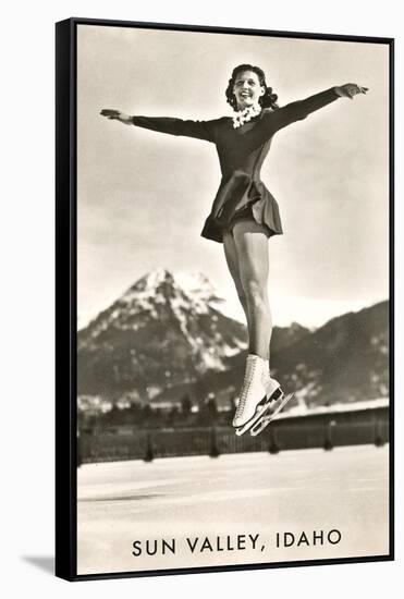 Sun Valley, Idaho, Skater in Air-null-Framed Stretched Canvas