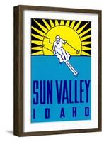 Sun Valley, Idaho, Skier Graphic-null-Framed Art Print