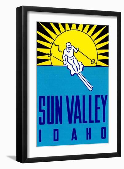 Sun Valley, Idaho, Skier Graphic-null-Framed Art Print