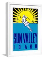 Sun Valley, Idaho, Skier Graphic-null-Framed Art Print