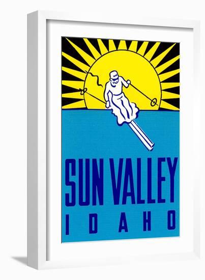 Sun Valley, Idaho, Skier Graphic-null-Framed Art Print