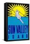 Sun Valley, Idaho, Skier Graphic-null-Framed Stretched Canvas