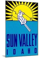 Sun Valley, Idaho, Skier Graphic-null-Mounted Art Print