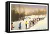 Sun Valley, Idaho, Skiers in Line-null-Framed Stretched Canvas