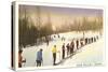 Sun Valley, Idaho, Skiers in Line-null-Stretched Canvas