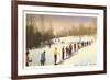 Sun Valley, Idaho, Skiers in Line-null-Framed Premium Giclee Print