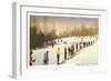 Sun Valley, Idaho, Skiers in Line-null-Framed Art Print