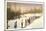 Sun Valley, Idaho, Skiers in Line-null-Mounted Art Print