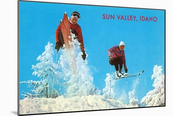 Sun Valley, Idaho, Skiing Moguls-null-Mounted Art Print