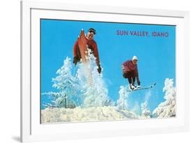 Sun Valley, Idaho, Skiing Moguls-null-Framed Premium Giclee Print