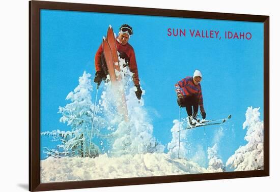 Sun Valley, Idaho, Skiing Moguls-null-Framed Art Print