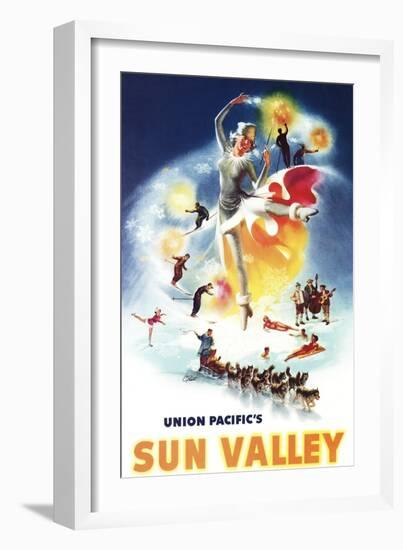 Sun Valley, Idaho - Sonja Henje Montage of Sun Valley Poster-Lantern Press-Framed Art Print