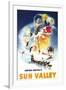 Sun Valley, Idaho - Sonja Henje Montage of Sun Valley Poster-Lantern Press-Framed Art Print