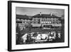 Sun Valley, Idaho - View of Lodge and Ice Rink-Lantern Press-Framed Art Print