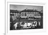 Sun Valley, Idaho - View of Lodge and Ice Rink-Lantern Press-Framed Premium Giclee Print