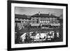 Sun Valley, Idaho - View of Lodge and Ice Rink-Lantern Press-Framed Premium Giclee Print