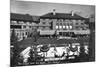 Sun Valley, Idaho - View of Lodge and Ice Rink-Lantern Press-Mounted Premium Giclee Print