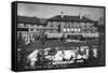 Sun Valley, Idaho - View of Lodge and Ice Rink-Lantern Press-Framed Stretched Canvas