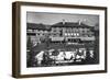 Sun Valley, Idaho - View of Lodge and Ice Rink-Lantern Press-Framed Art Print