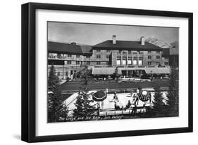 Sun Valley, Idaho - View of Lodge and Ice Rink-Lantern Press-Framed Art Print