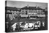 Sun Valley, Idaho - View of Lodge and Ice Rink-Lantern Press-Stretched Canvas