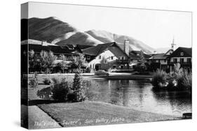 Sun Valley, Idaho - Village Square Scene-Lantern Press-Stretched Canvas