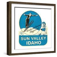 Sun Valley, Idaho, Winter and Summer Playground-null-Framed Premium Giclee Print