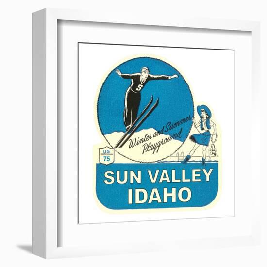 Sun Valley, Idaho, Winter and Summer Playground-null-Framed Art Print