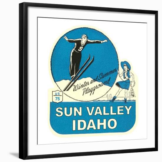 Sun Valley, Idaho, Winter and Summer Playground-null-Framed Art Print