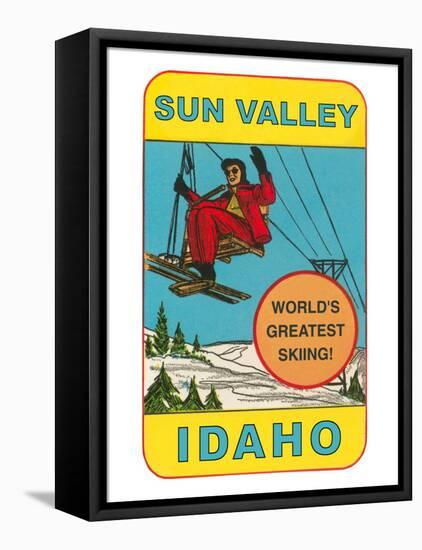 Sun Valley, Idaho, World's Greatest Skiing, Ski Lift-null-Framed Stretched Canvas
