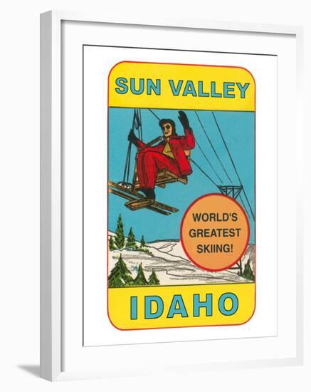 Sun Valley, Idaho, World's Greatest Skiing, Ski Lift-null-Framed Art Print